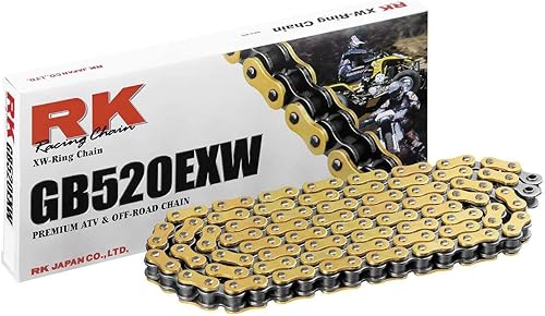 Miniatura 2 de RK Racing Chain Cadena de transmisión dorada, con eslabones XW, con conector., Dorado