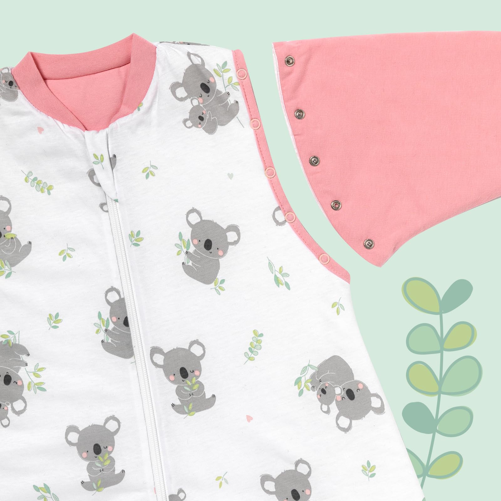 Slumbersac Saco de dormir bebe para todo el año Oeko-Tex| Saco de dormir niños 2.5 Tog con mangas largas