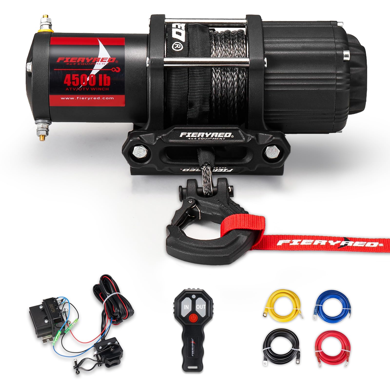 FIERYRED ATV/UTV Winch 12V 4500 lb