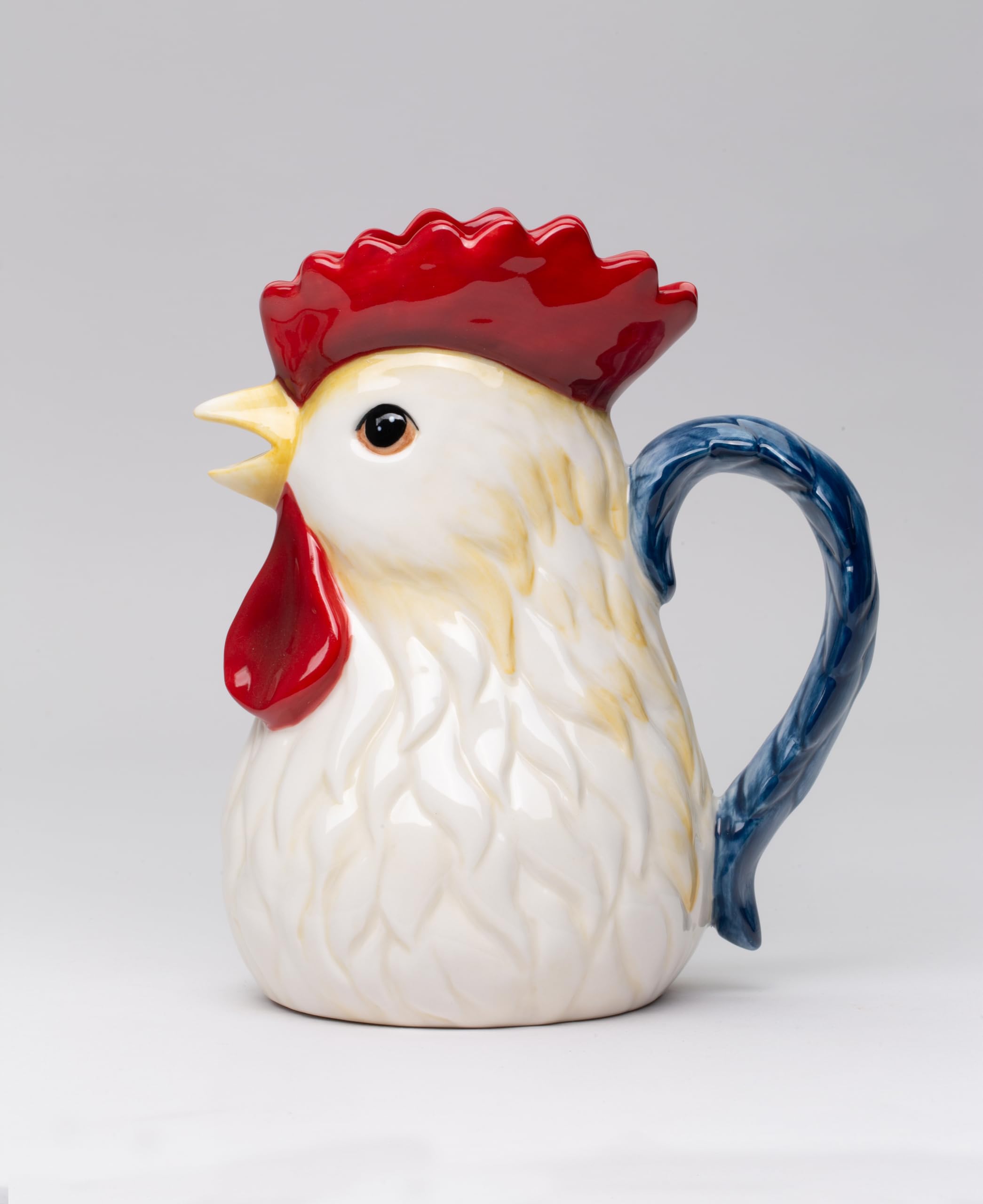 70s セラミック ニワトリハンガー VOHANN of CALF. Amazon.com: Fine Ceramic Country Barnyard Rooster Pitcher Vase, 7