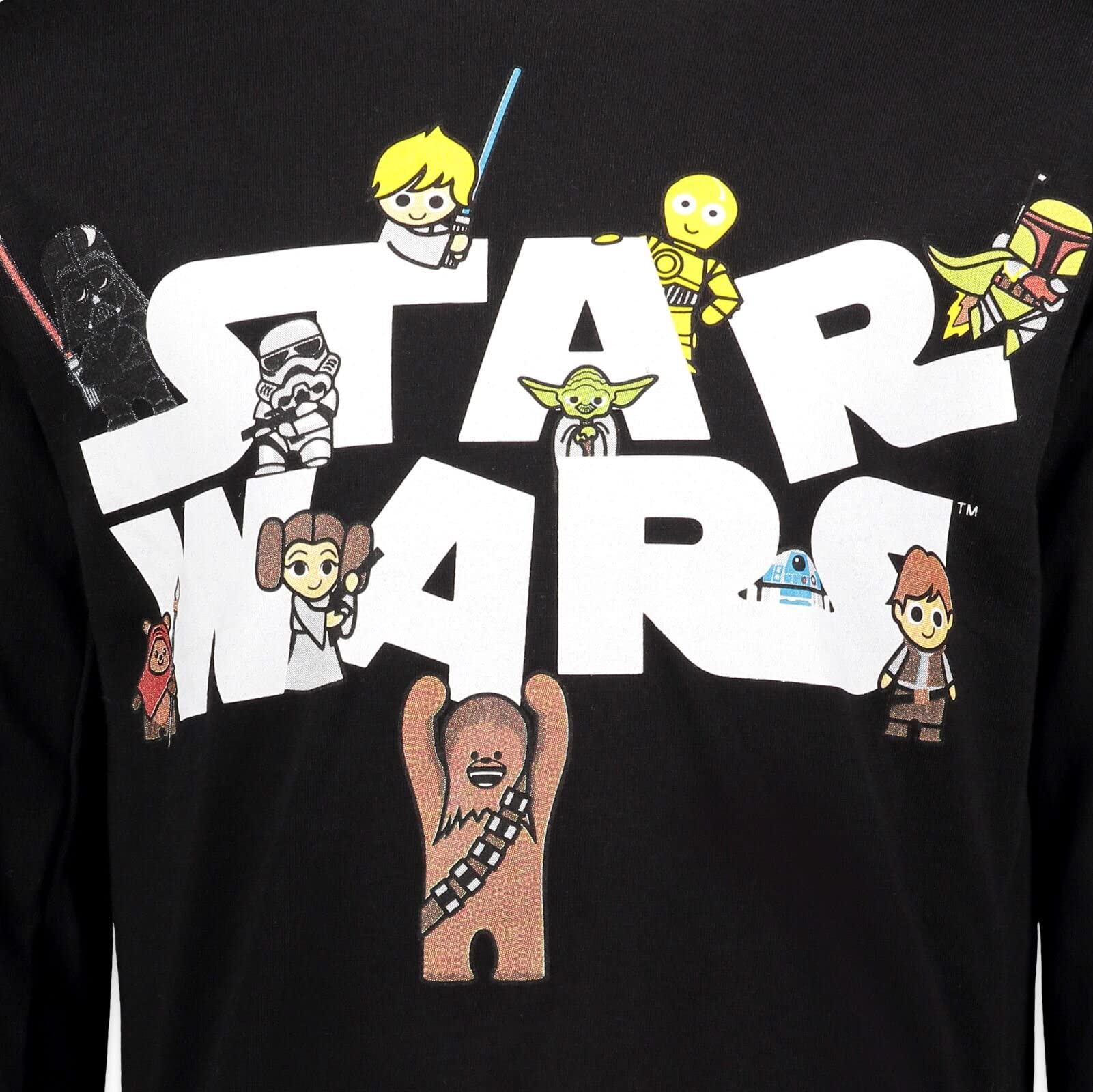 Star Wars Toddler Boys 2 Pack Long Sleeve Graphic T-Shirts Black/Grey 4T