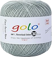 Vista 91 de Golo - Hilo de ganchillo tamaño 30, hilo de colores para hacer encaje 310
