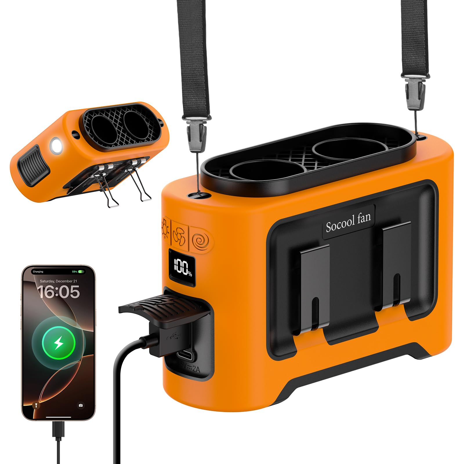 Socool 14500mAh Waist Fan