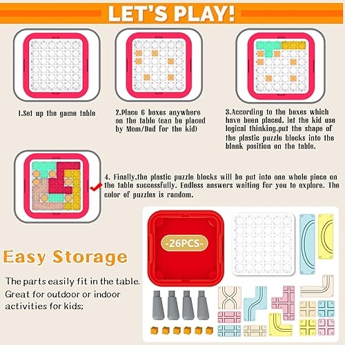 Miniatura 6 de Rompecabezas de bloques de plástico para niños, rompecabezas de cerebro de juguete Tangram Jigsaw Inteligencia Bloques rusos Juego STEM Montessori