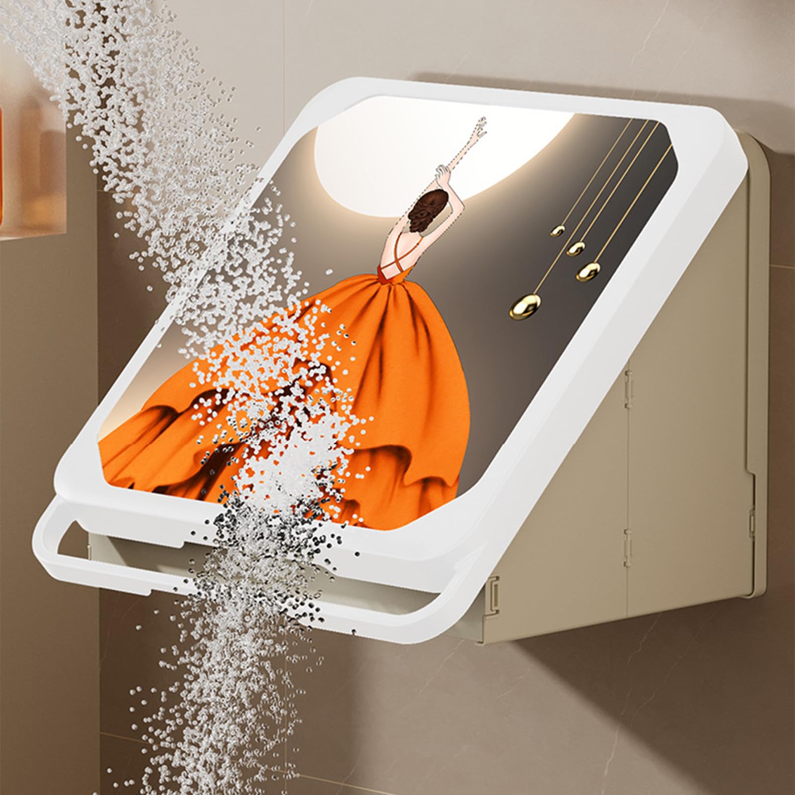 Organizer Pieghevole Murale per Bagno Porta Abiti Da Parete, Ripiani A | Contenitore Pieghevole Per Bagno, Doccia, Zona WC, Lavanderia, Bagno, Lavanderia,