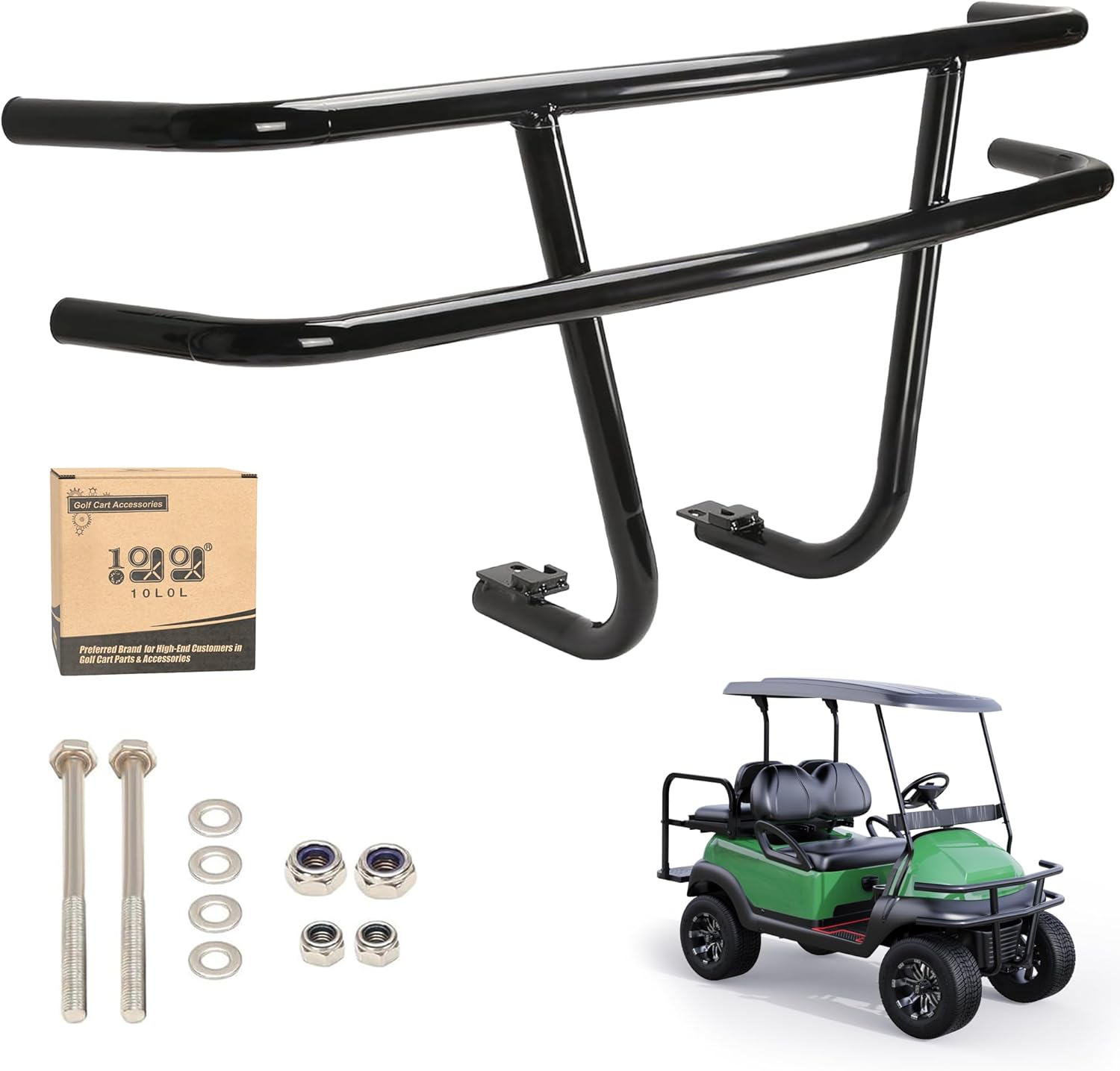 10L0L Golf Cart Front Brush Guard Tubular Bumper Club Car Precedent, Gas & Electric Accessories Heavy Duty Front Bumper Guard Accessories, Club Car Bumper Replacement