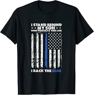 I Back The Blue For My Son For Law Enforcement Police Parent T-Shirt
