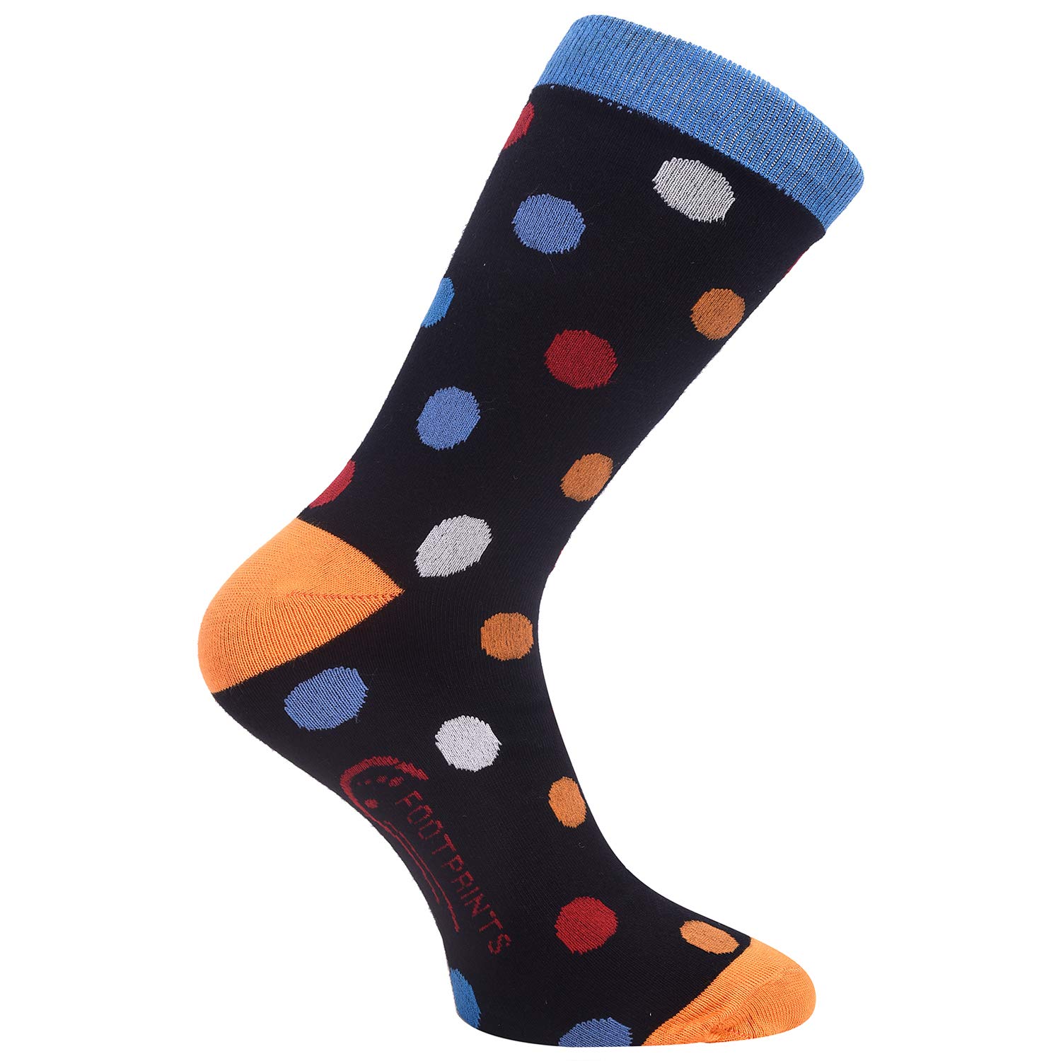 Organic Cotton Men Formal Socks - Designer |Black Polka dot|-image-17