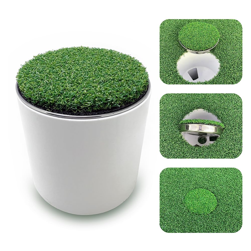 Mejora tu juego de golf en casa: juego de copas de golf con base de metal para la máxima práctica de putt