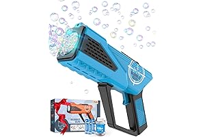 Bubble Gun Machine Gun For Kids - Outdoor Toys With Light and Bubble Solution