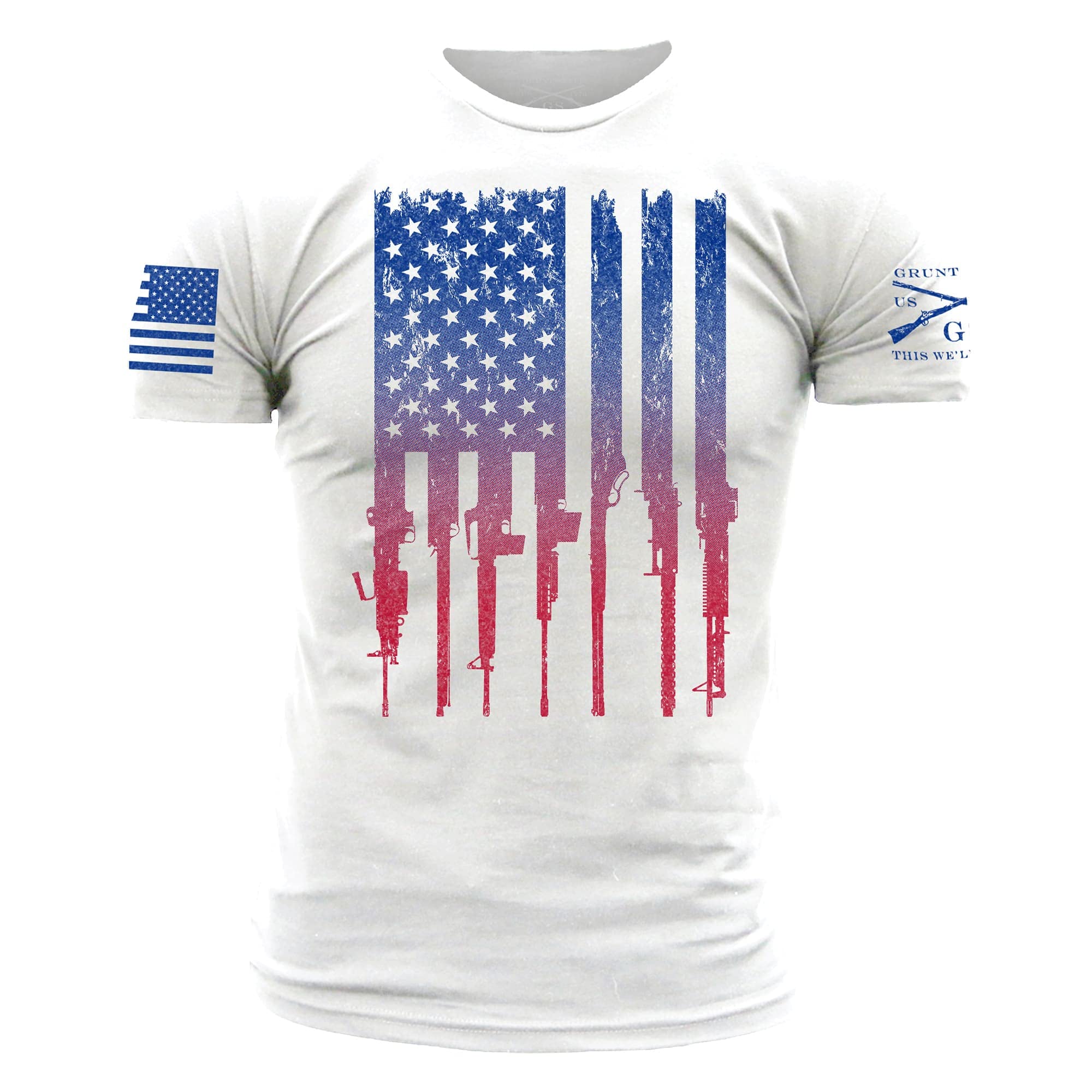 Grunt StyleUSA Rifle Flag Men's T-Shirt