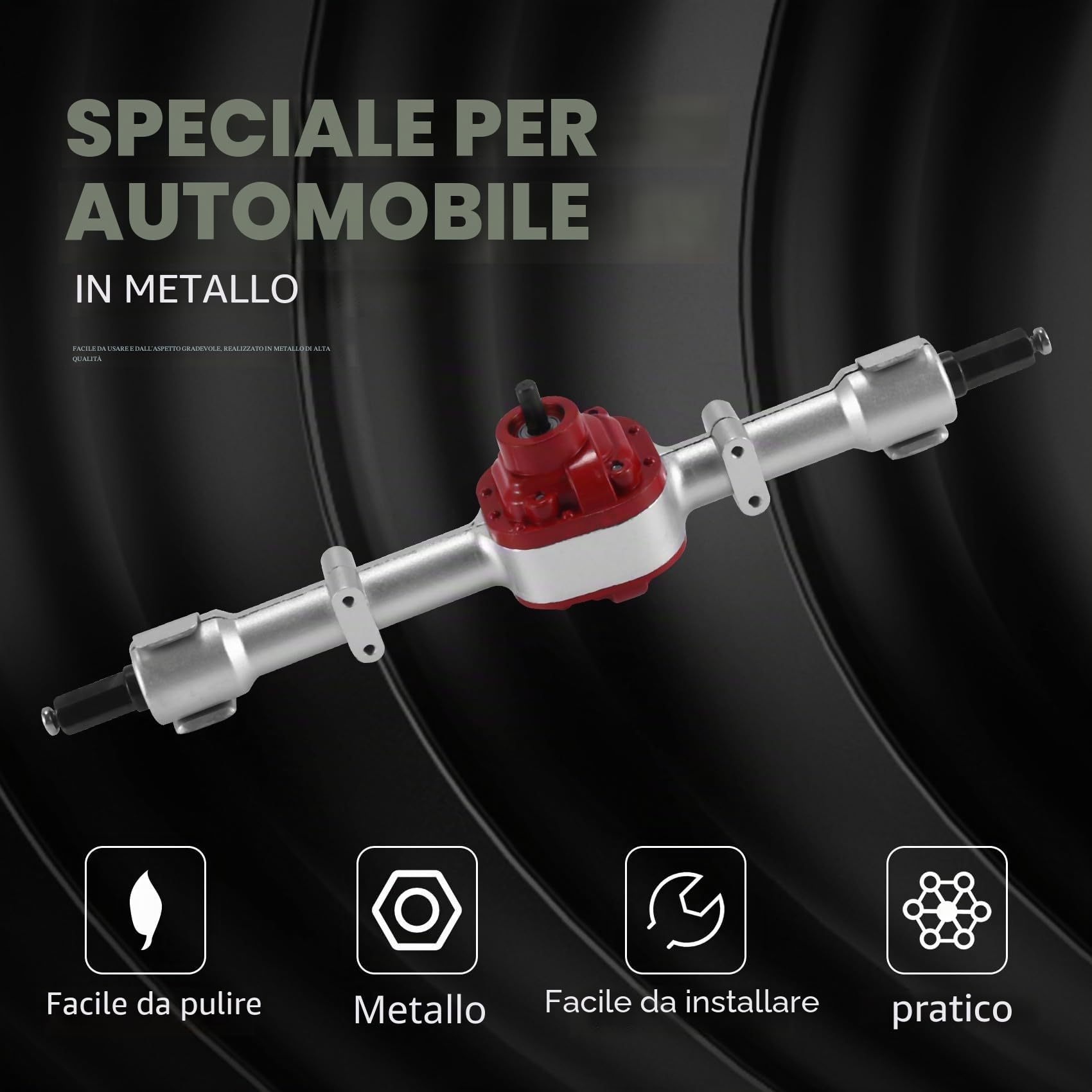 Jevina Aggiornamento in acciaio trasmissione anteriore e asse rotture asse sterzo pilastri set per MN D90 D99 MN90 MN99S 1/12 RC auto parti, B., 500060194A2,