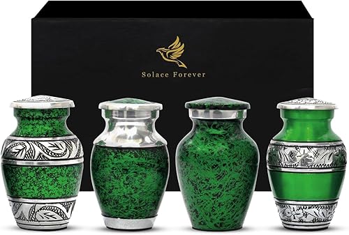 Urnas de recuerdo  Juego de 4 mini urnas de cremación con caja premium y bolsas incluidas urnas pequeñas para cenizas humanas honra a tu ser querido disponible en Yaxa Costa Rica