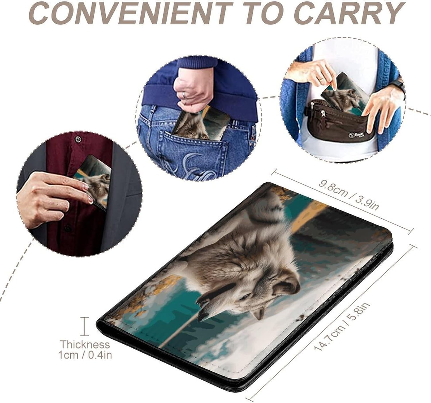 Fun Animal Wolf Card Holder Card Protector image 4