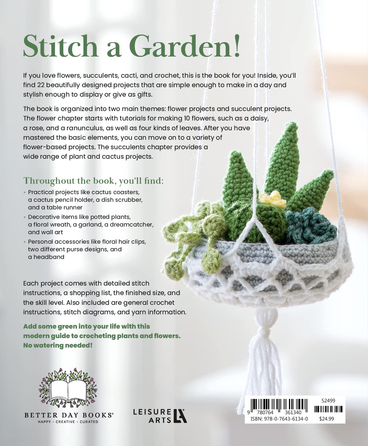 Modern Crochet Garden: Stylish Flower & Succulent Patterns to Stitch in a Day (22 Quick Projects)      Hardcover – June 28, 2023
