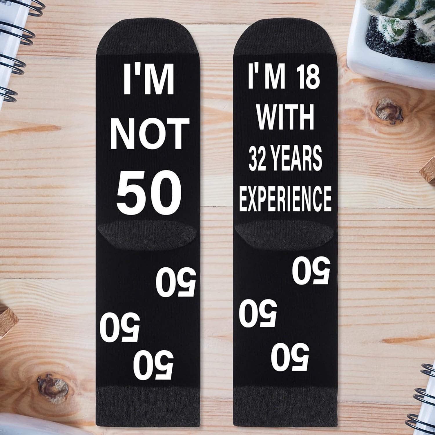 50th 65th 75th Birthday Gifts for Men,50 65 75 Years Old 1975 1960 1950 Funny Birthday Socks Gifts Dad Granpa - Image 4