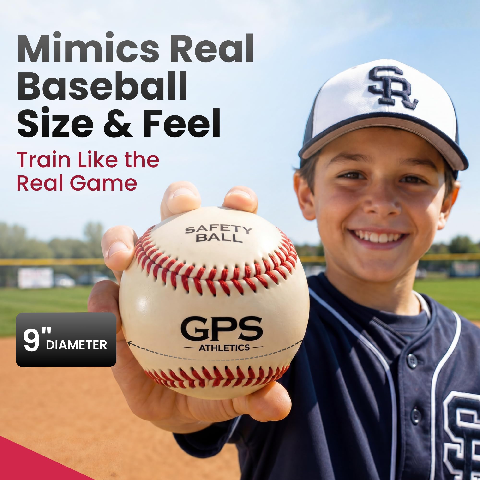 Grady's Pitching School GPS Athletics - Juego de 6 pelotas de entrenamiento suaves de bajo impacto para niños, para entrenadores, para principiantes, 6 unidades por paquete
