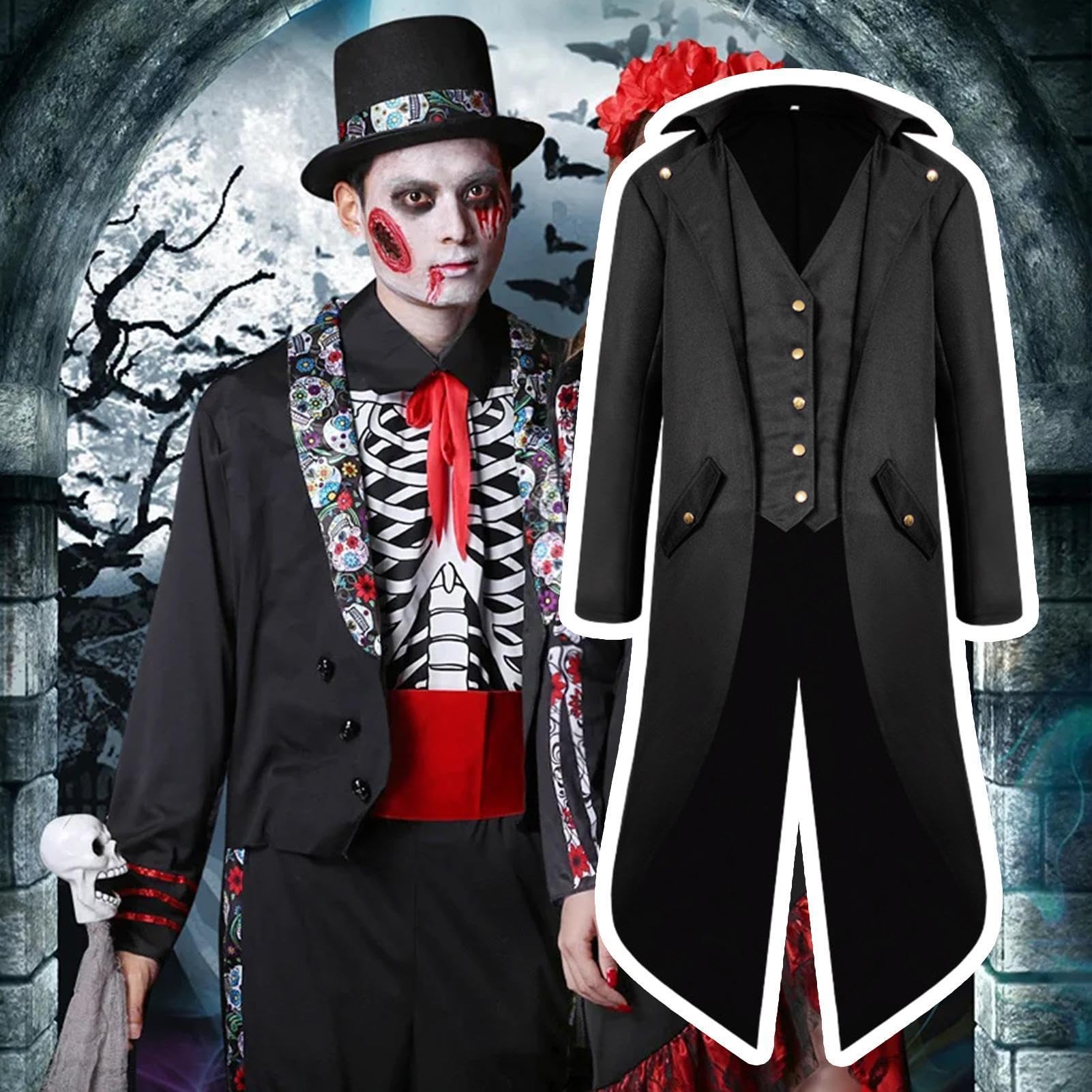 Steampunk kurtka na Halloween, wiktoriański, renesansowy kostium cosplay