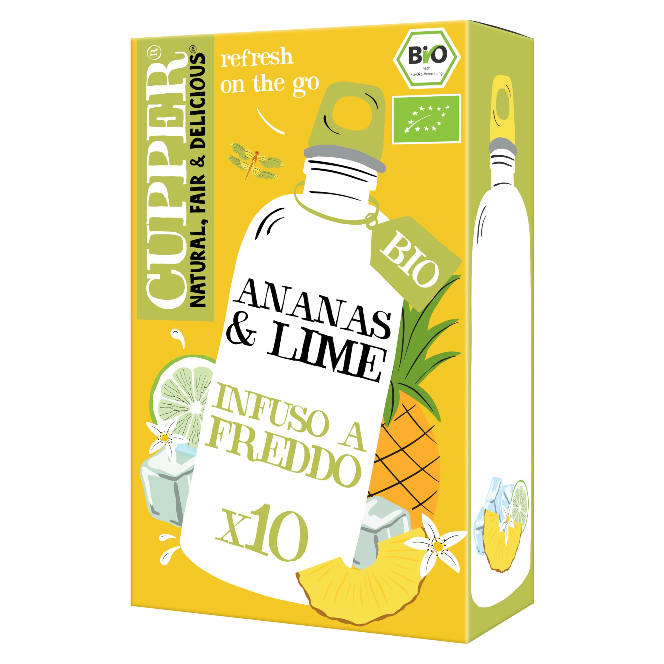 CUPPER Infuso Freddo Bio Ananas e Lime 10 Bustine