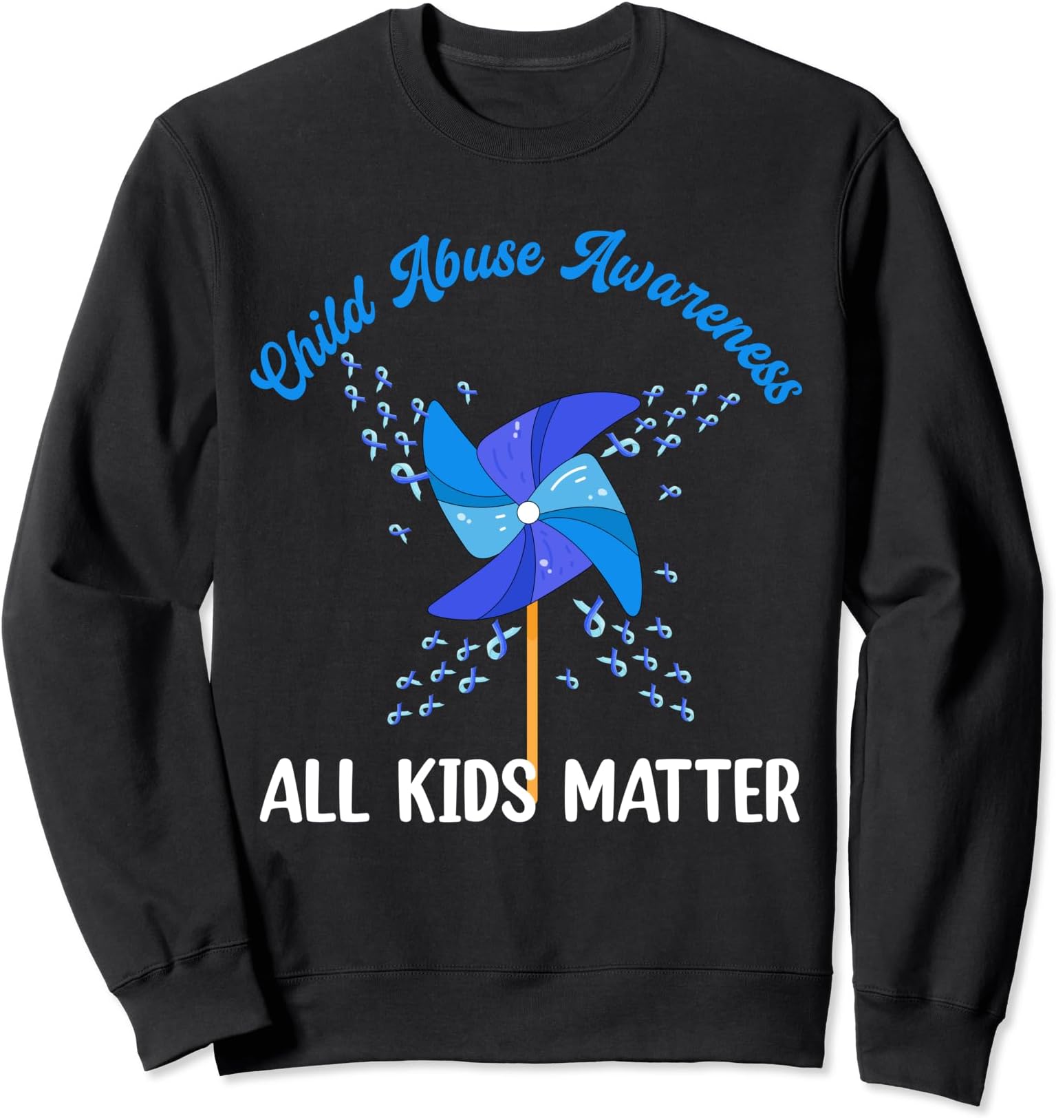 Child Abuse Prevention Awareness Blue StoreTeeAll Kids-Matter Pinwheel Child Abuse Prevention Awareness Sweatshirt