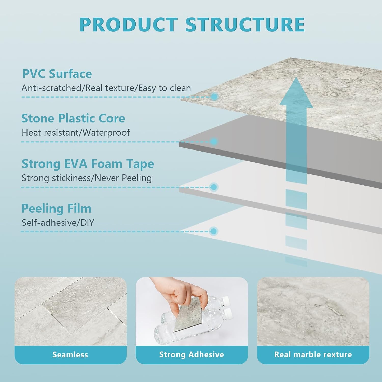 Vamos Tile 100-Piece Matt Beige Mixed Grey Slate Peel and Stick Backsplash Seamless Tile,3''x6'' PVC Subway Tile,Stick on Backsplash for Kitchen/Bathroom/Laundry Room