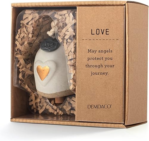 Miniatura 4 de DEMDACO Mini Golden Heart 2.5 pulgadas de gres, metal, madera, hierro mini inspirado en campana