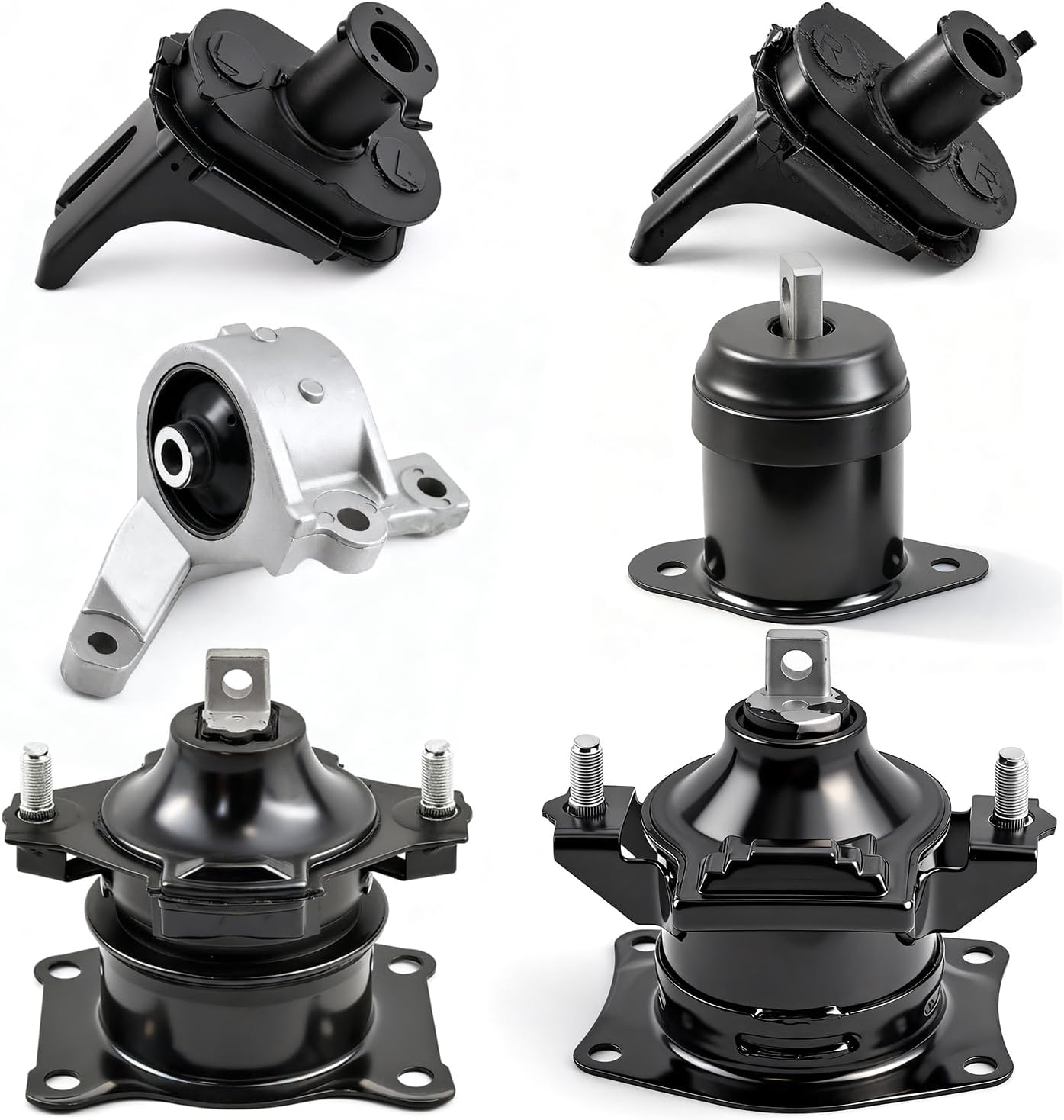 Engine Motor Mount & Trans Mount Replacement for 2007-2008 Acura TL V6 3.2L & Acura TL V6 3.5L, Engine Mount Set of 6 Replaces OE# A4526HY A4599HY A4517 A4591 A65022 A65025