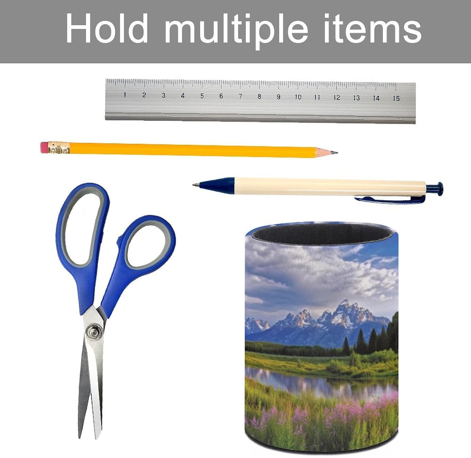 Grand Teton National Park Pen Holder Desk Organizer for Office Workspace image 5