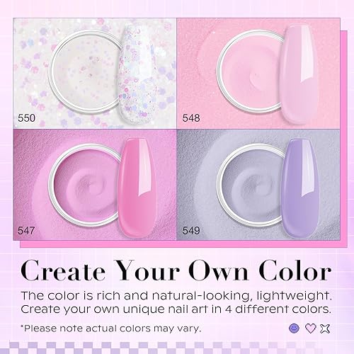 Vista 82 de AZUREBEAUTY Kit de iniciación de uñas en polvo de inmersión, tono de piel para todas las estaciones, marrón nude, 4 colores, polvo de inmersión