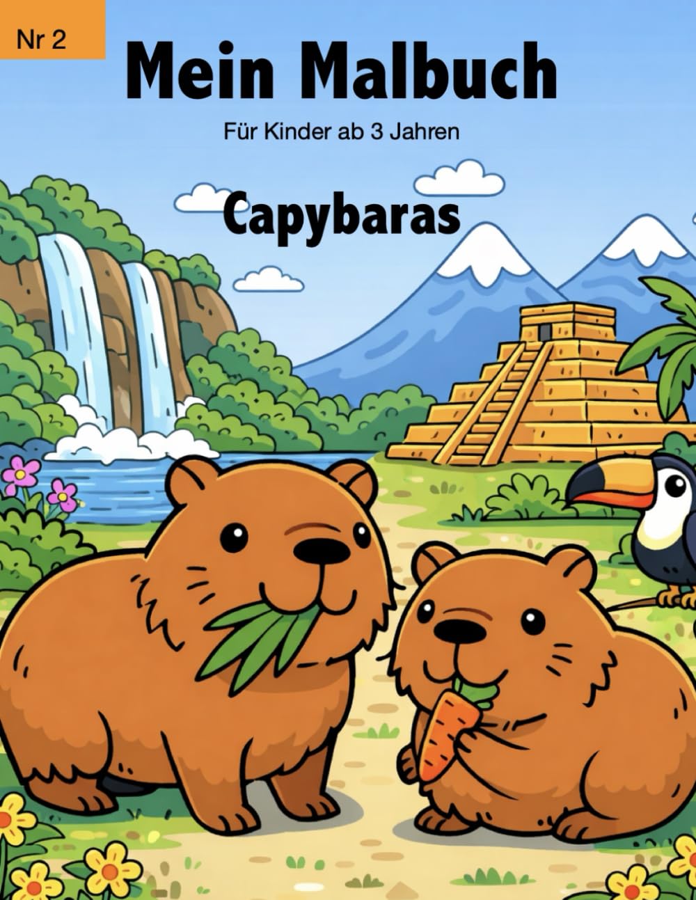 Mein Malbuch - Capybaras: ab 3 Jahre - 50 Bilder zum Ausmalen