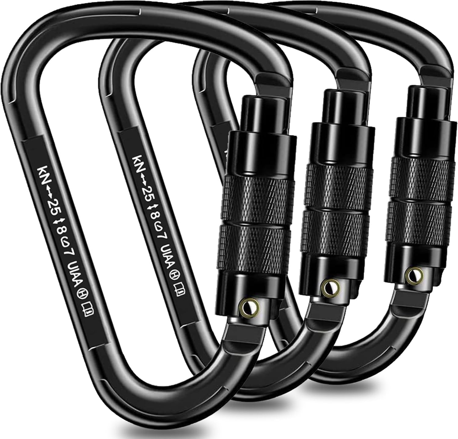 Auto Locking Carabiner Heavy Duty Carabiner 25kN Climbing Carabiner Climbing Equipment Safety Carabiners for Rappelling, Hammocks, Rescue, Dog Leash, Swing