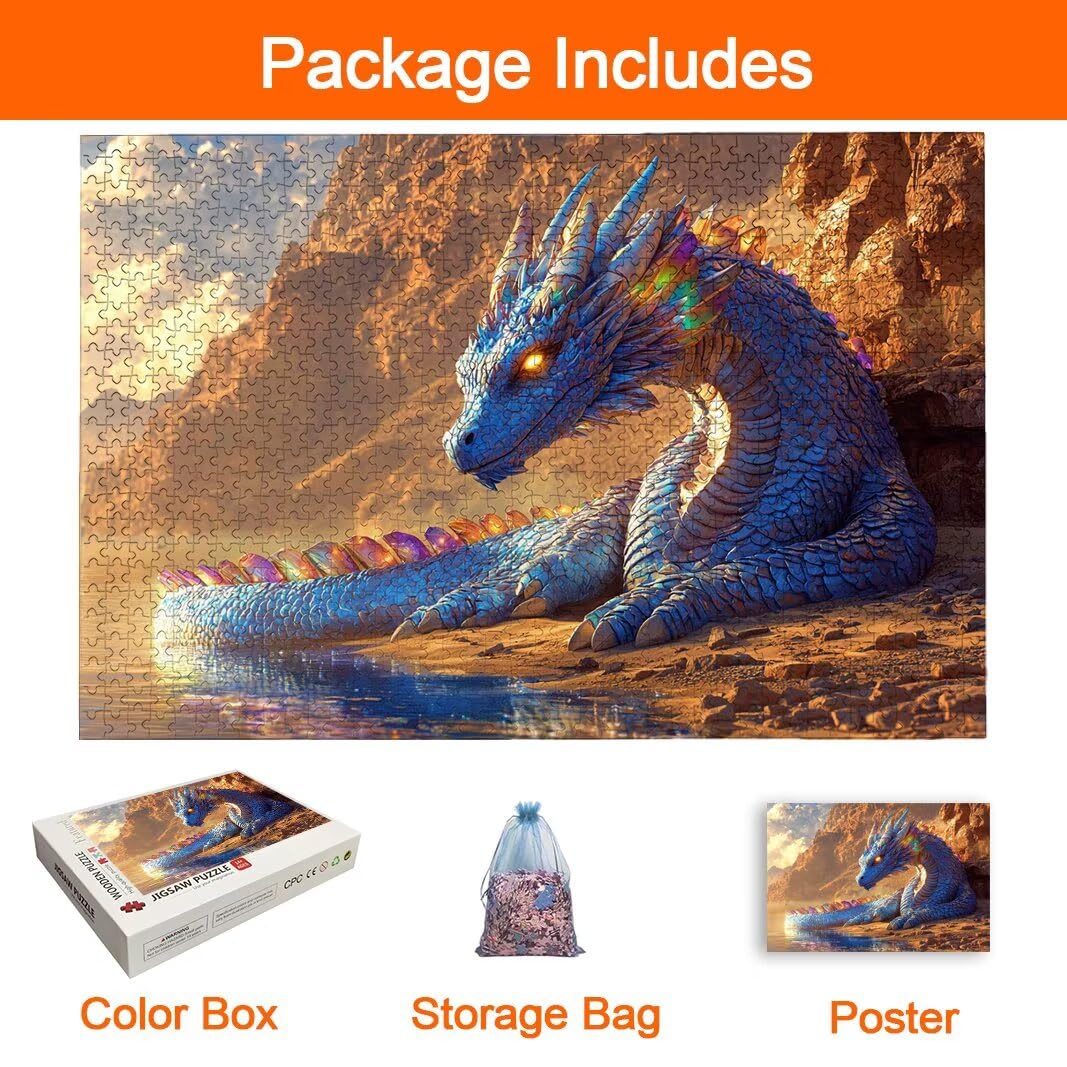 Puzzle Drachen, Puzzle 2000 Teile Erwachsene, Klassische Puzzles -8565