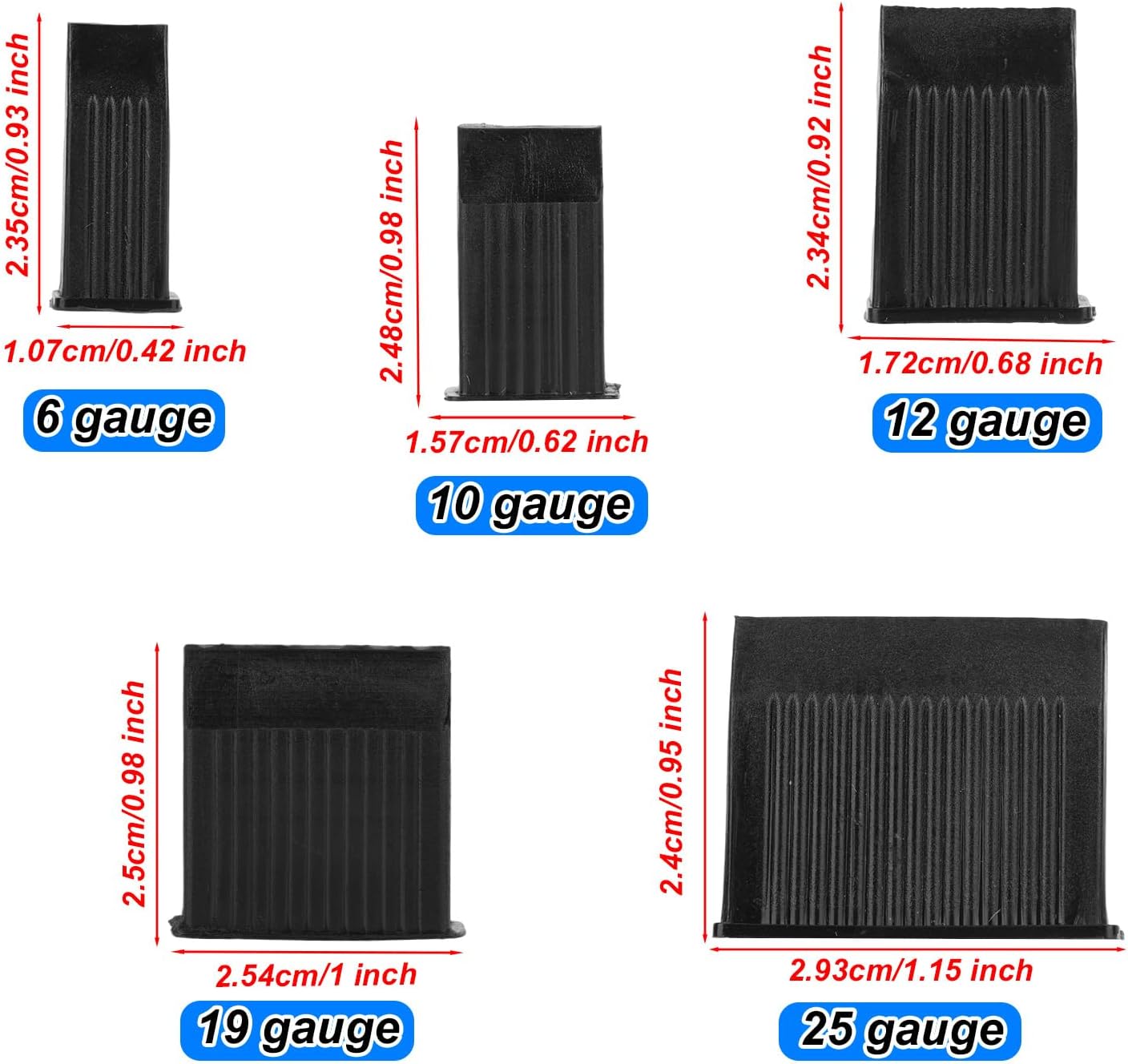 20pcs Chisel Edge Guards, 5 Specification Chisel Tip Protectors for Wood Chisels Safety End Protective Caps Plastic Blade Covers for Tool Storage & Edge Protection