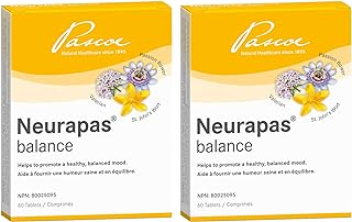 Pascoe - Neurapas Balance – Helps to Promote a Healthy, Balanced Mood – Made With a Triple Herbal Combination of St John’s Wort, Valerian, and Passionflower to Boost Your Mood – Herbal alternative to Habit Forming Pharmaceuticals (120 Count (Pack of 1))