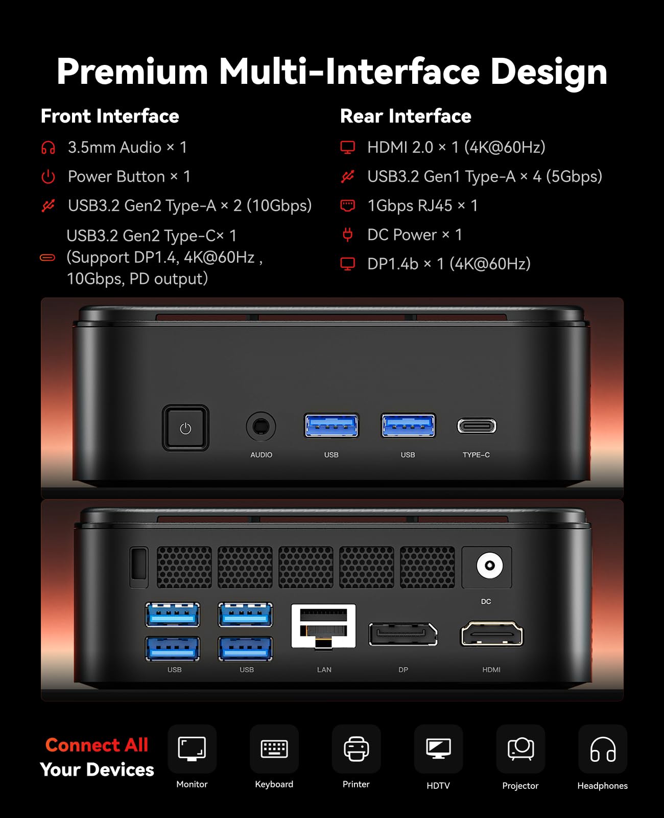 KAMRUI E3B Mini Gaming PC, AMD Ryzen 7 7730U (Beats 7640HS/7430U), 16GB RAM 1TB M.2 SSD Mini PC, Bis zu 4.5GHz, 8C/16T, 4K Triple Display, WiFi6/BT5.2, Mini Computer für Zuhause/Büro/Business/Gaming