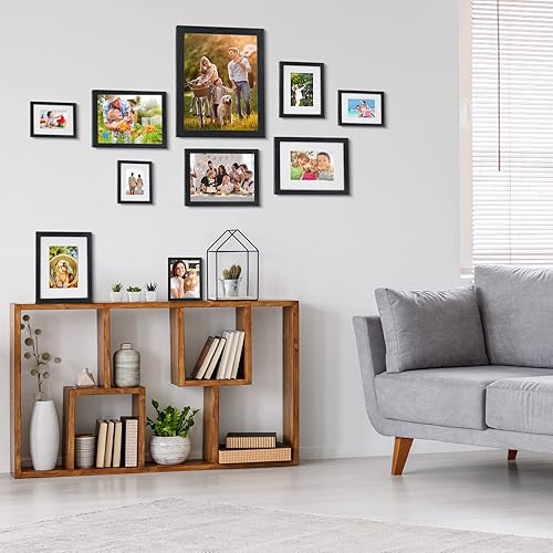 Miniatura 6 de Nacial Portarretratos de 8 x 10 pulgadas con vidrio templado, para galería de fotografías en la pared o fotos de 5 x 7 pulgadas con paspartú o de 8