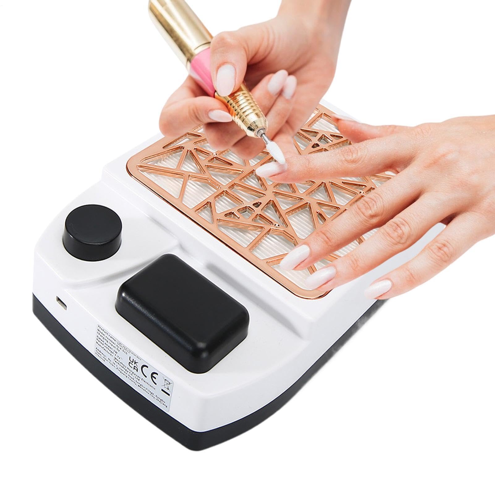 Colector de polvo de uñas portátil recargable y ajustable limpiador de