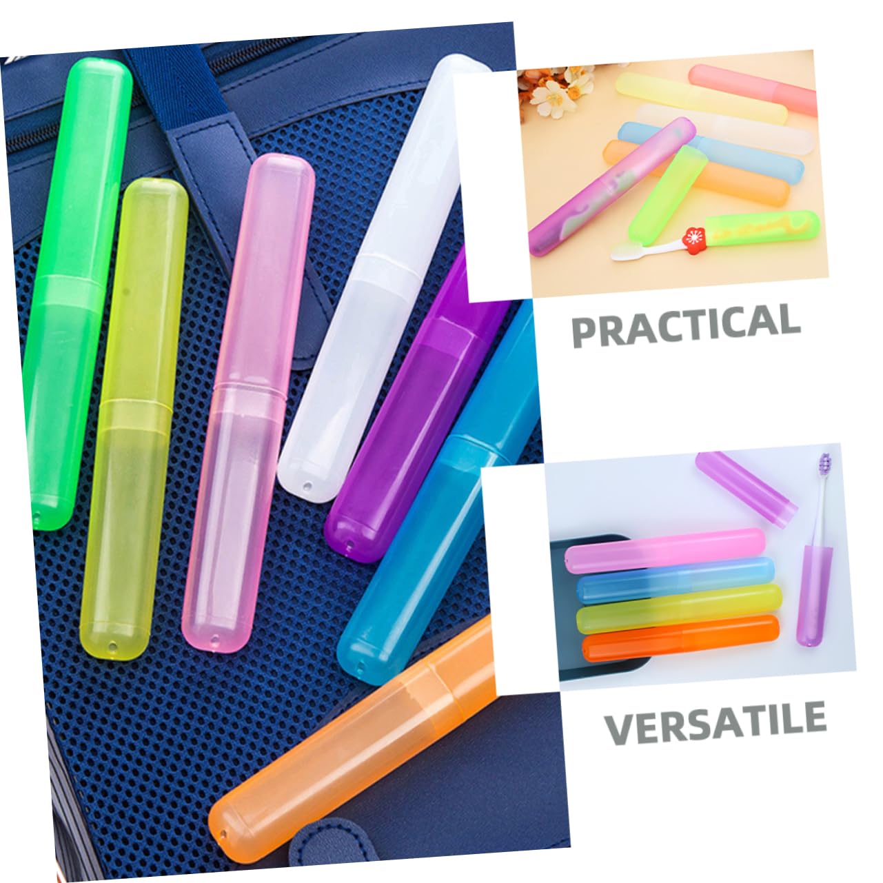 Cabilock 5 Set Della Caramella Custodia Per Spazzolino Da Denti Custodia Da Viaggio Per Spazzolino Da Denti Custodia Per Spazzolino Da Denti Custodia Da Viaggio Per 21 pezzi * 5