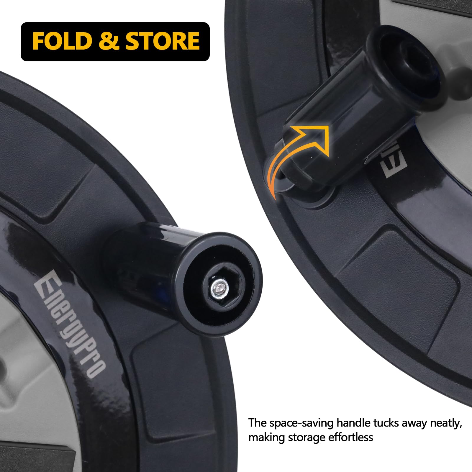 EnergyPro DL616B-BS Heavy-Duty Cable Reel Without Cable - 2300W, 4 UK Sockets, Foldable Handle - BS EN 61242 Certified Grey - Image 2