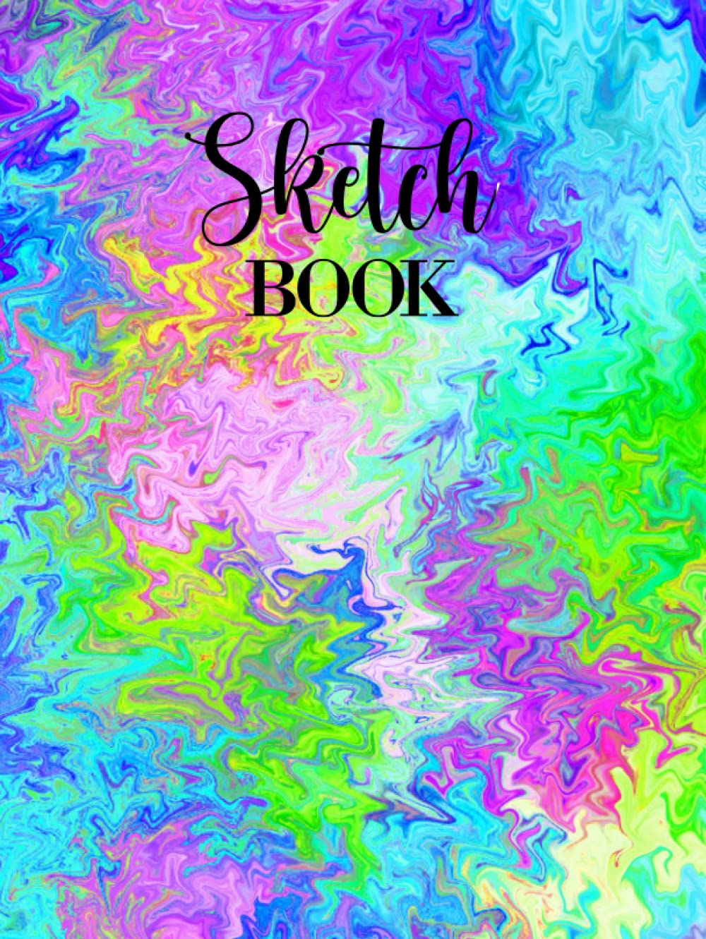 SKETCH BOOK: Large Notebook for Doodling, Sketches or Drawing: 100 Pages, 8.25" x 11". Marble Background Cover Sketchbook Blank Paper Drawing Journal