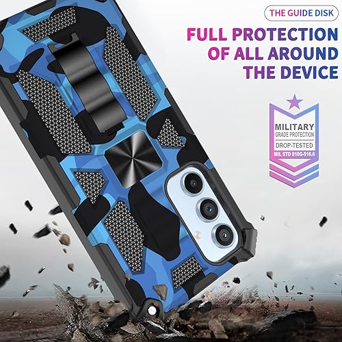 Miniatura 5 de Funda delgada para Samsung Galaxy A54 5G, funda rígida y duradera de camuflaje con soporte integrado y protección de cámara de pantalla para Samsung