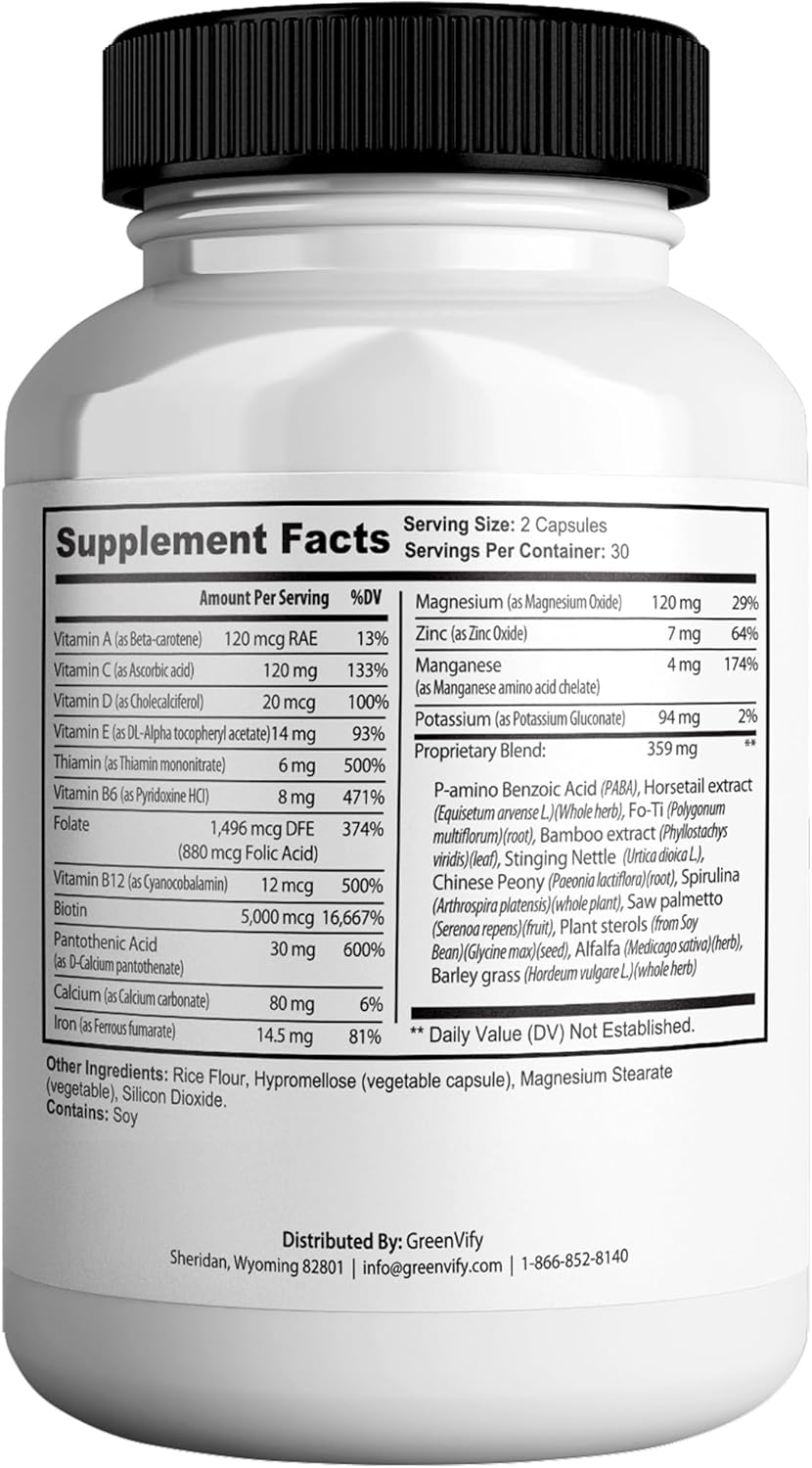 Fungus Break Pro Max Nail & Hair Supplement, 60 Capsules, Biotin 5000mcg with Vitamins & Herbal Blend (5)