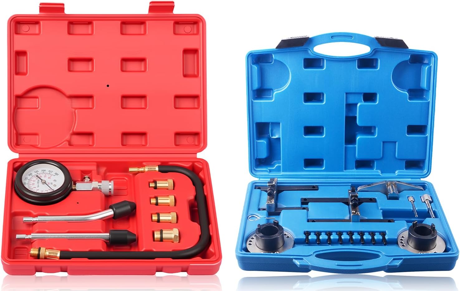 DAYUAN 8pcs Professional Petrol Engine Compression Tester Kit Bundle with DAYUAN Petrol Engine Timing Locking Tool Kit