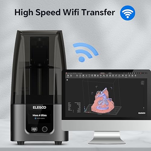 Miniatura 6 de ELEGOO Mars 4 Ultra 9K MSLA Impresora 3D con pantalla LCD monocromática de 7 pulgadas Soporte de velocidad de impresión rápida de transferencia WiFi