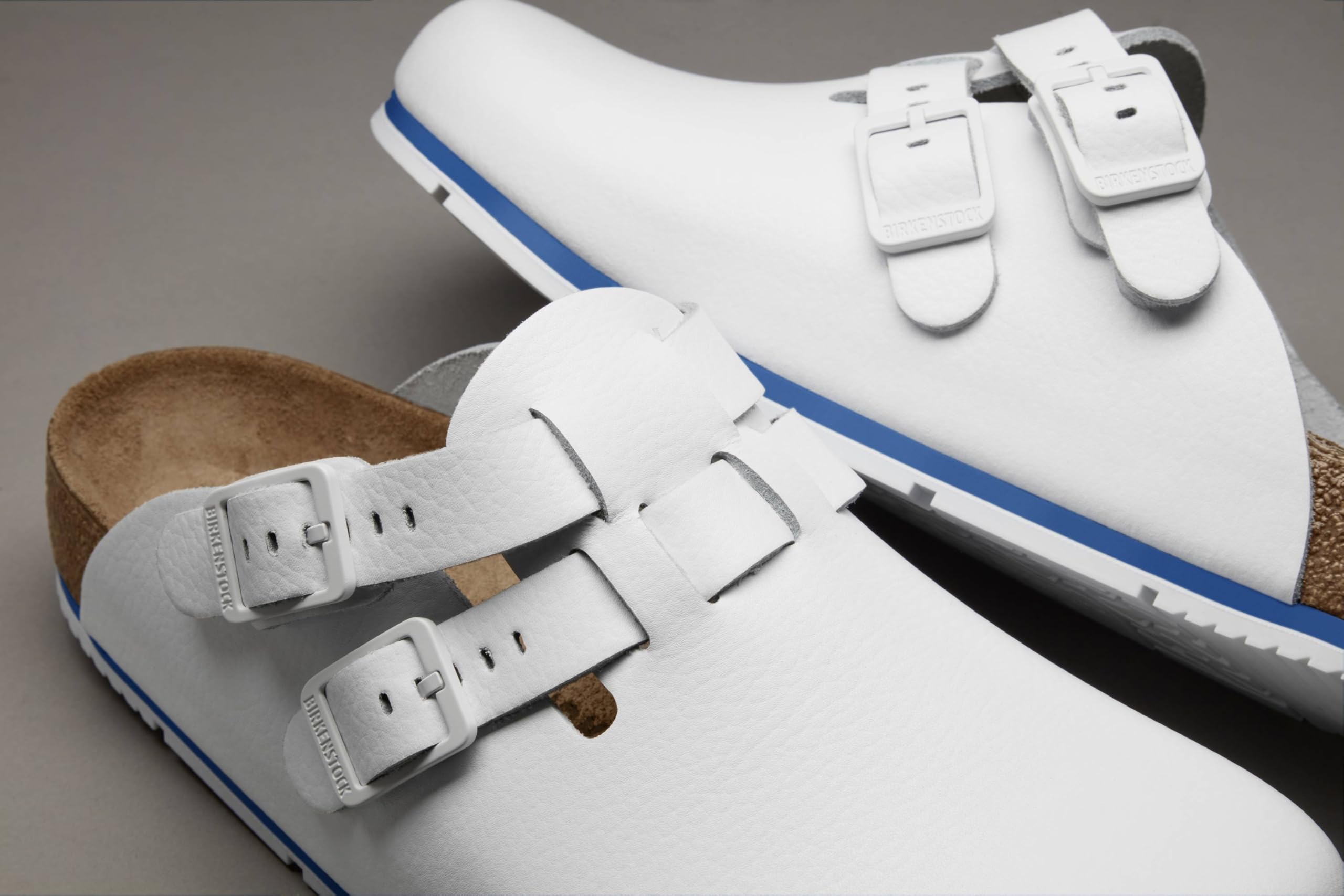 Birkenstock Damen Herren Kay Pro Hausschuhe Leder Pantoletten - Clogs - Zertifiziert nach Norm EN ISO 20347:2022 - Berufsschuhe für Medizin, Gastronomie und Service