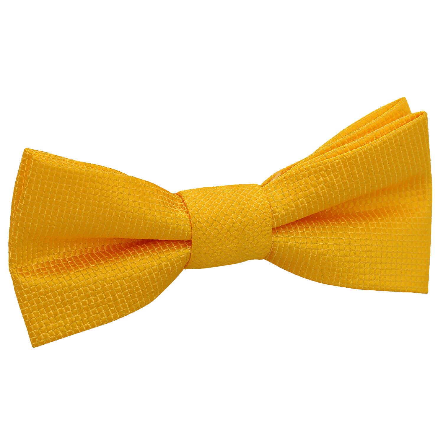 DQT Boys Solid Check Pre-Tied Bow Tie - Wedding Pageboy Formal - Sunflower Gold