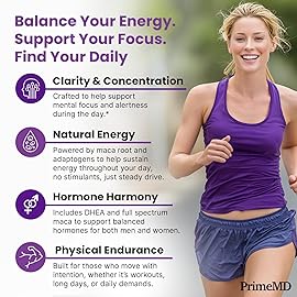 6-in-1 Organic Maca Root Ashwagandha Capsules 1710mg with DHEA and Black Pepper Fruit Extract for Women and Men - Black Maca Supplement for Stamina, Bone and Mood Support Supplement, 120ct (Pack of 2)