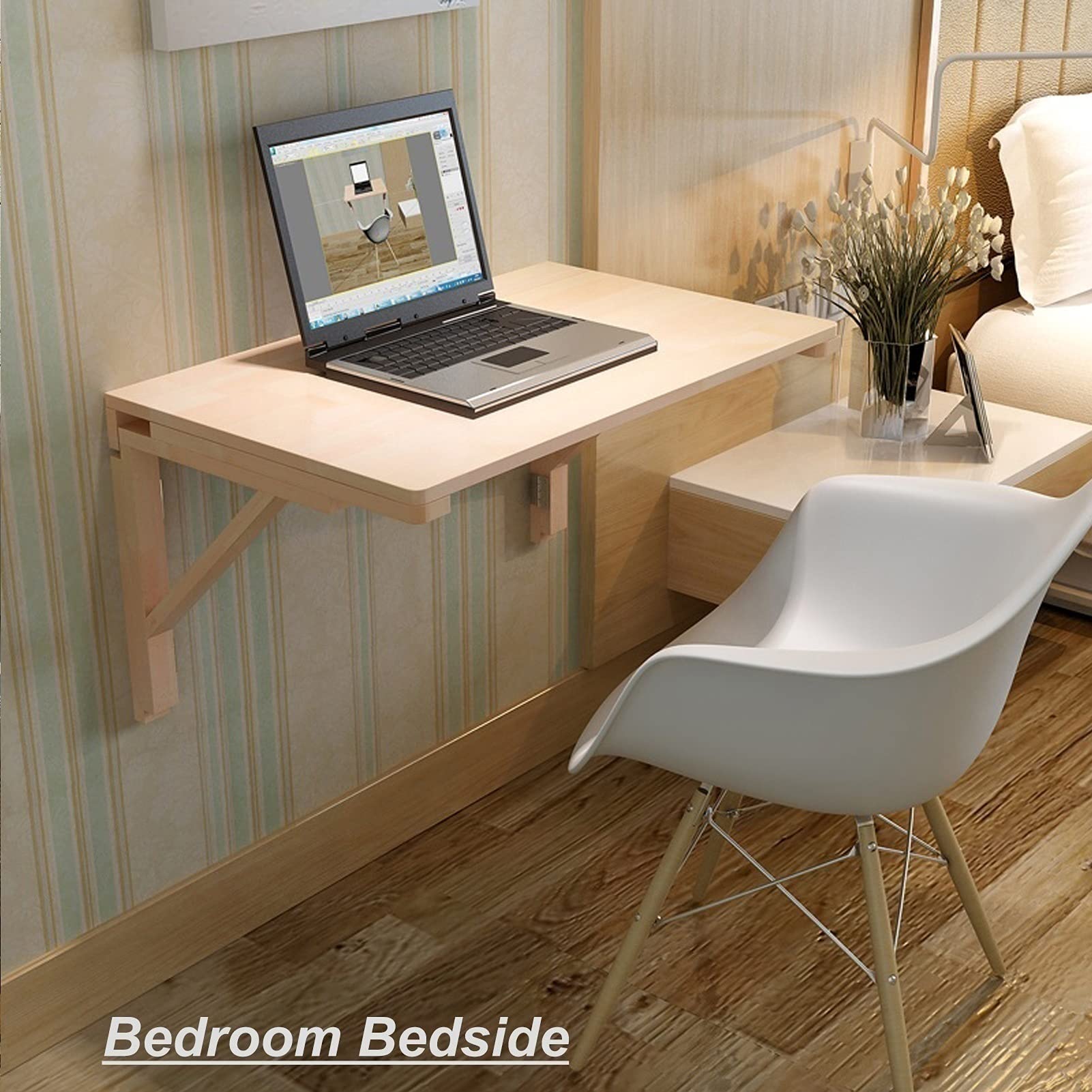 Amazon｜折りたたみ式壁掛けテーブル、天然木|小型省スペース