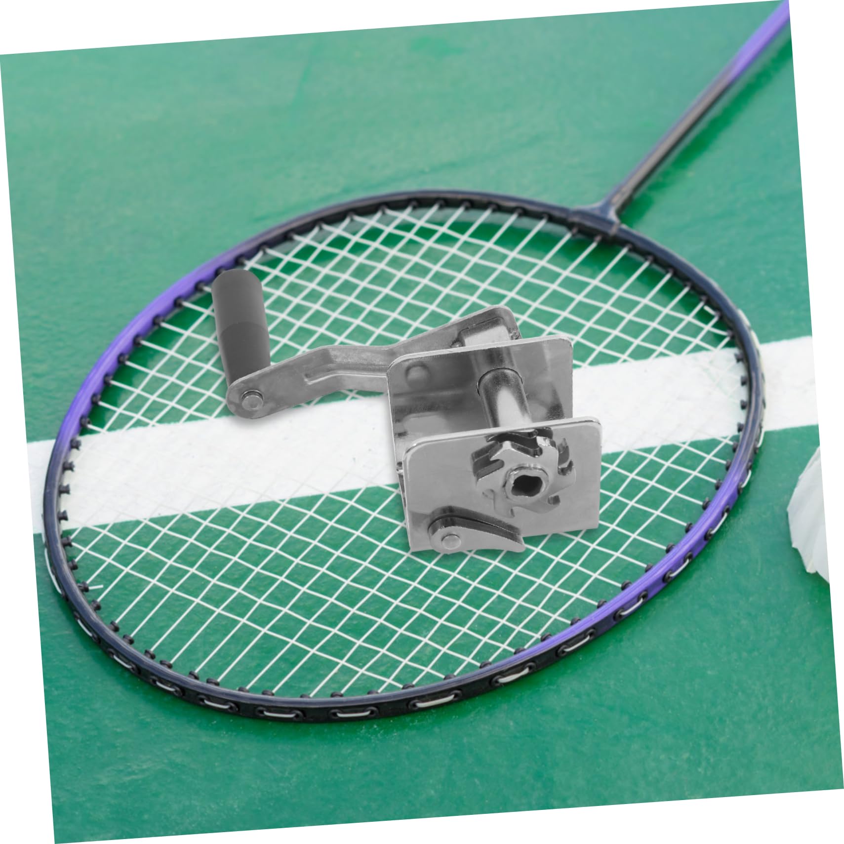 Ibasenice Tensor de Cuerda para Voleibol y Bádminton, Herramienta de Encordado Metálica Manual