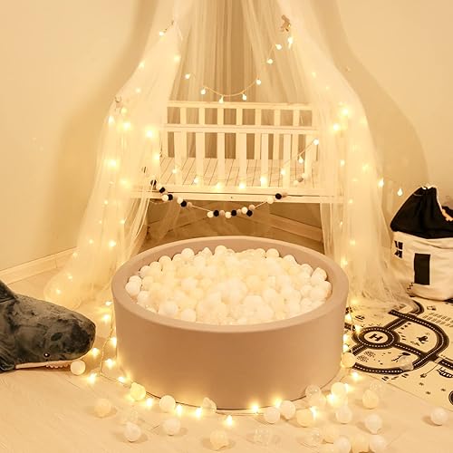 Miniatura 8 de GOGOSO Pelotas color beige, forma de oso y juego de bolas redondas, bolas de plástico sin ftalatos y bisfenol A para niños pequeños y niños,